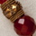 Green fire-polished crystal and vermeil beads; Carnelian with vermeil