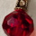 10mm Red Swarovsky crystal beads with vermeil