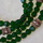 Fire-polished crystal with vermeil beads, 36