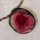 Watermelon tourmaline with sterling seed beads, 17