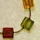Venetian lampworked gold foil beads, 17
