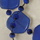 Blue quartz and blue Bohemian glass beads, 17
