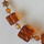 Cubed yellow hand cut crystal beads, 18